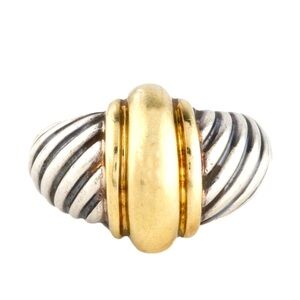 David Yurman Sterling Silver & 14K Yellow Gold ring classic